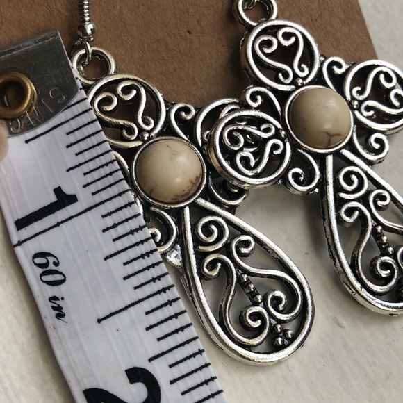 Cross earrings - Picture 2 of 3